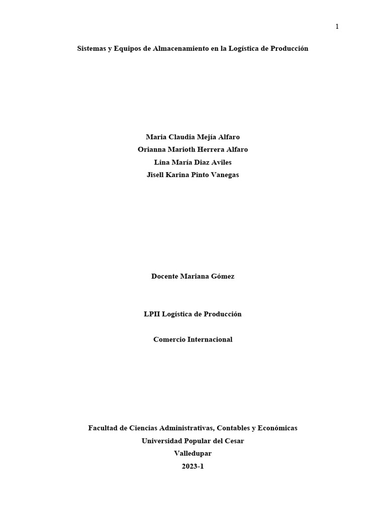 Sistemas de Almacenamiento en Logística | PDF | Logística | Economias