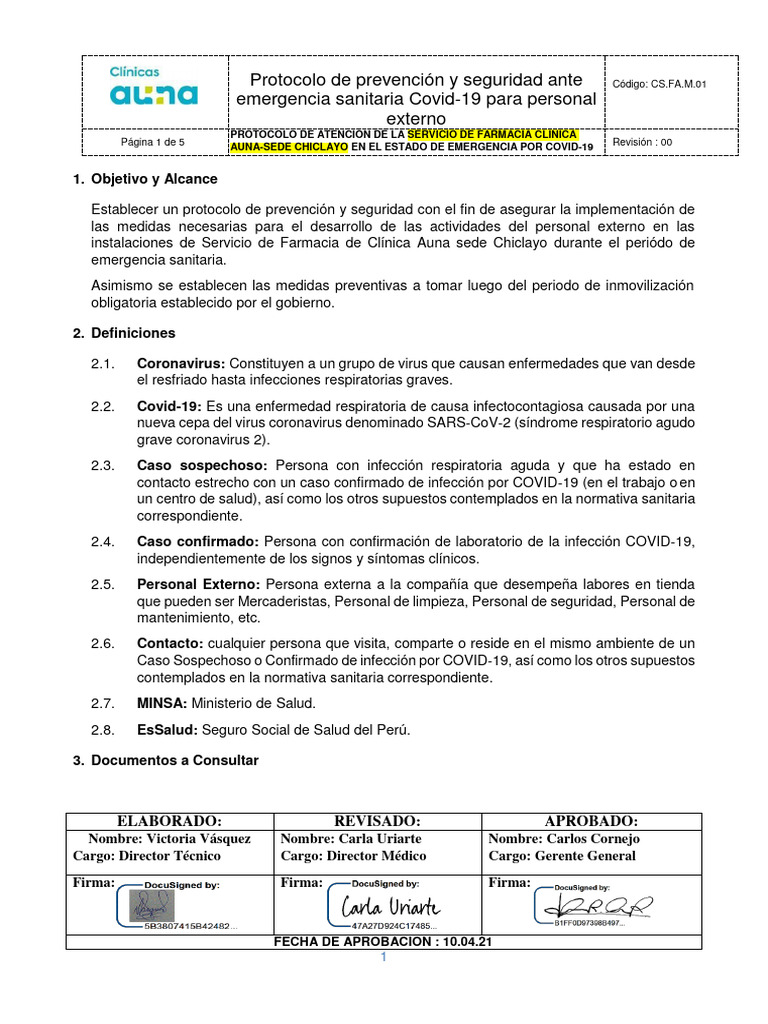 #PR003 Protocolo de Prevención y Seguridad Ante Emergencia Sanitaria ...