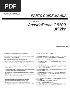 Konica Minolta AccurioPRESS C6085/C6100 Cyclone Box Originale A92WR70211 - Ricambio Nuovo