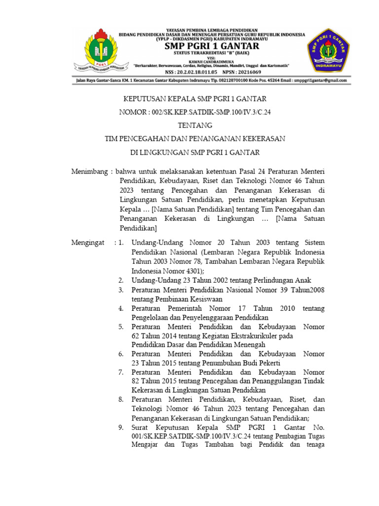 SK TPPK Tahun 2024 | PDF