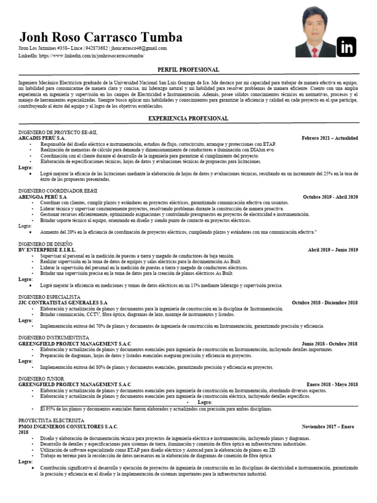 Top cv jonh roso carrasco tumba pdf ingenieria el ctrica