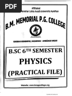 BSC Physics 1st Sem Practical File | PDF
