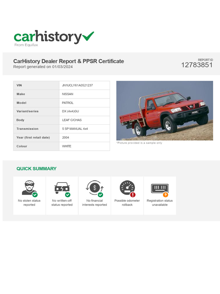 Car History Report Download Free PDF Automotive Technologies Car