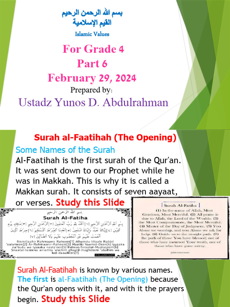 Grade 4 Islamic Presentation | PDF