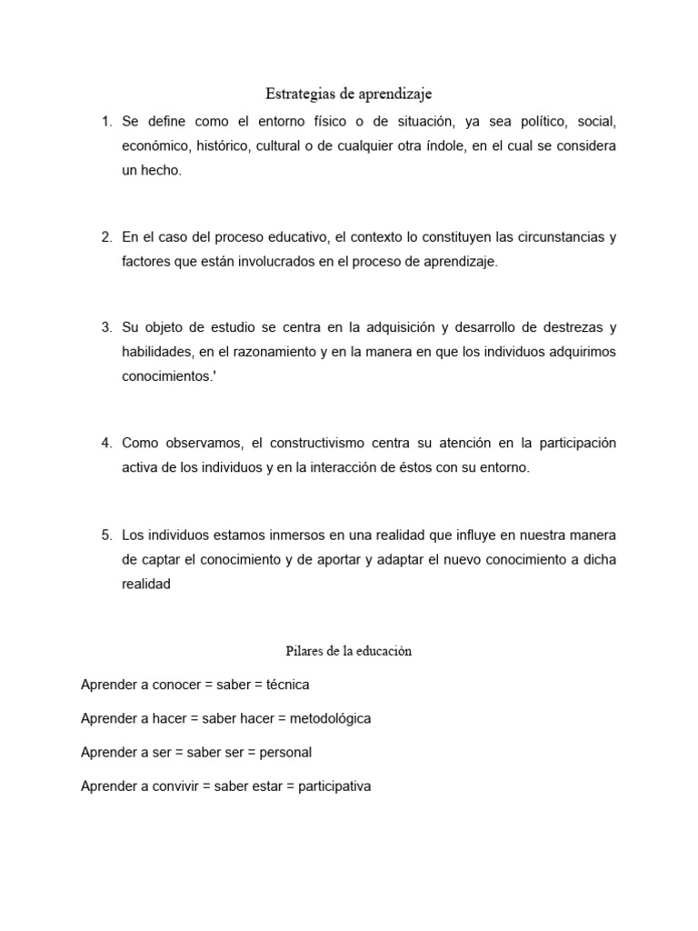 Estrategias y Estilos de Aprendizaje | PDF | Aprendizaje | Conocimiento