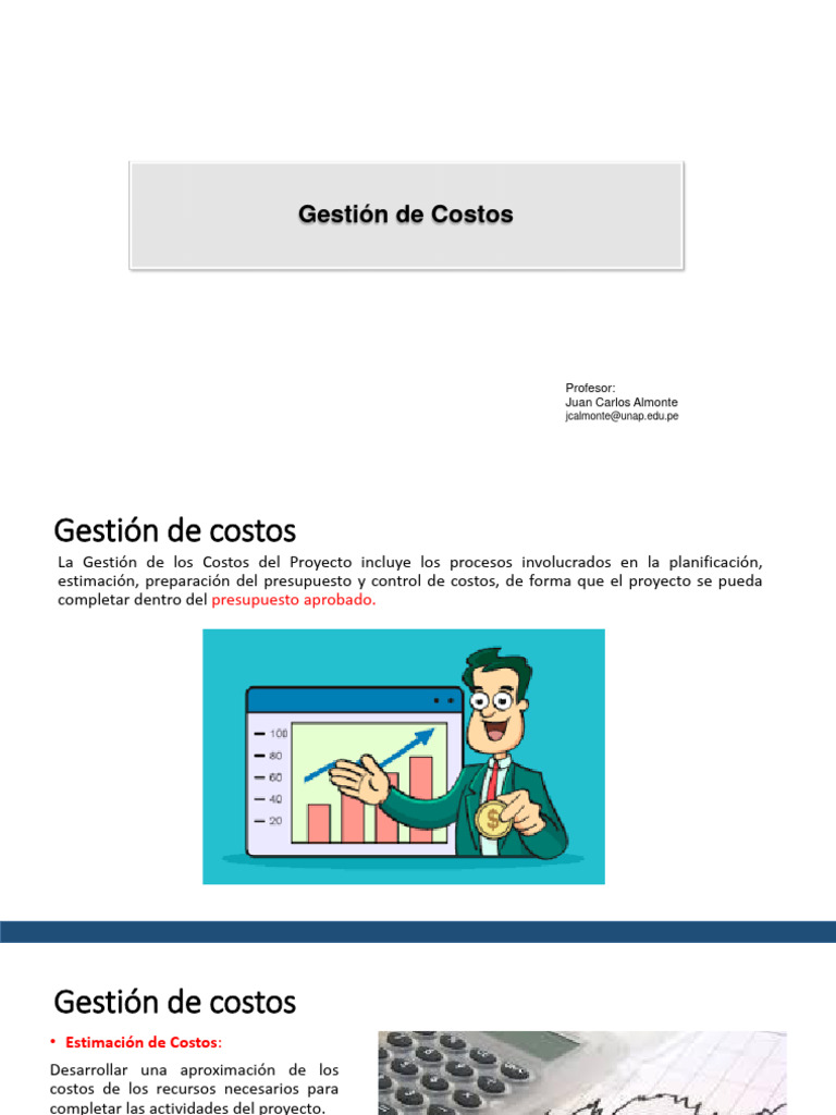 Gestión y Control de Costos en Proyectos | PDF | Presupuesto