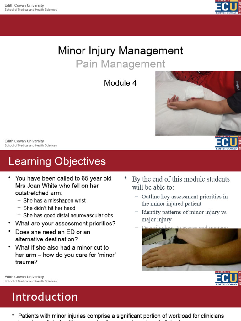 Minor Injury Management Guidelines | PDF | Anatomical Terms Of Motion ...