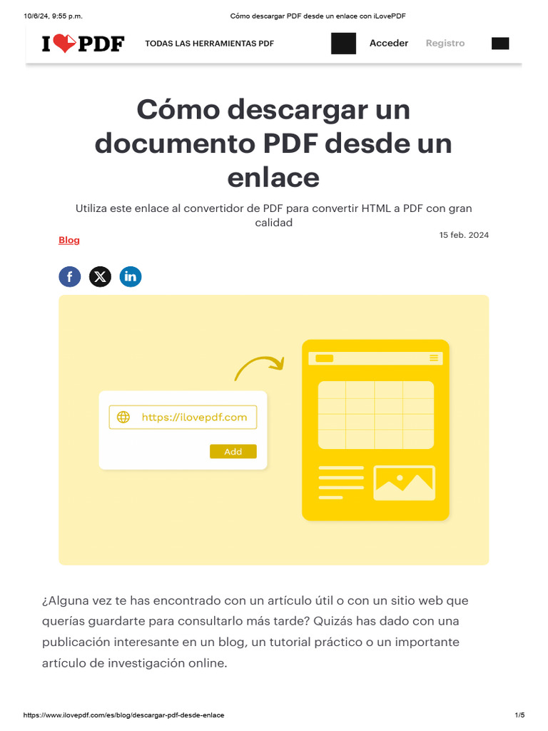 Cómo Descargar PDF Desde Un Enlace | PDF | Aplicación movil | Red mundial