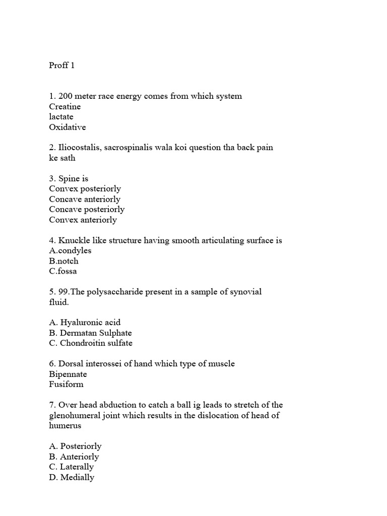 Proff 1 2022 To 2023 Pdf Enzyme Osteoblast