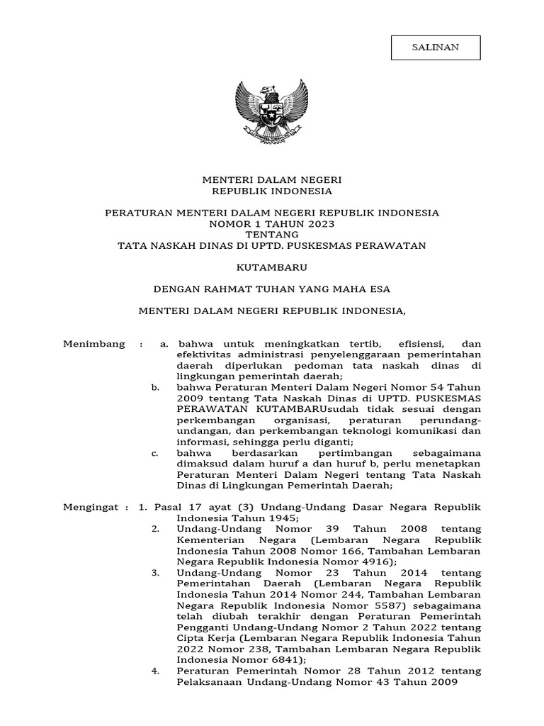 Tata Naskah Dinas | PDF