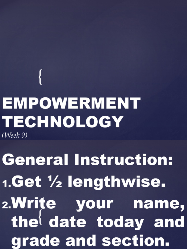 Empowerment Technology: (Week 9) | PDF | Server (Computing) | Mobile App