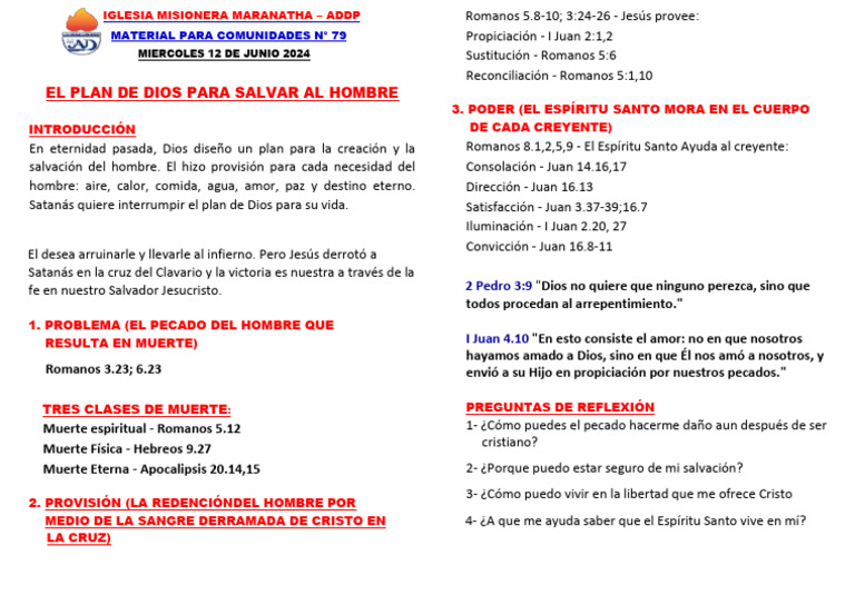 Lección #79 El Plan de Dios para Salvar Al Hombre | Descargar gratis ...