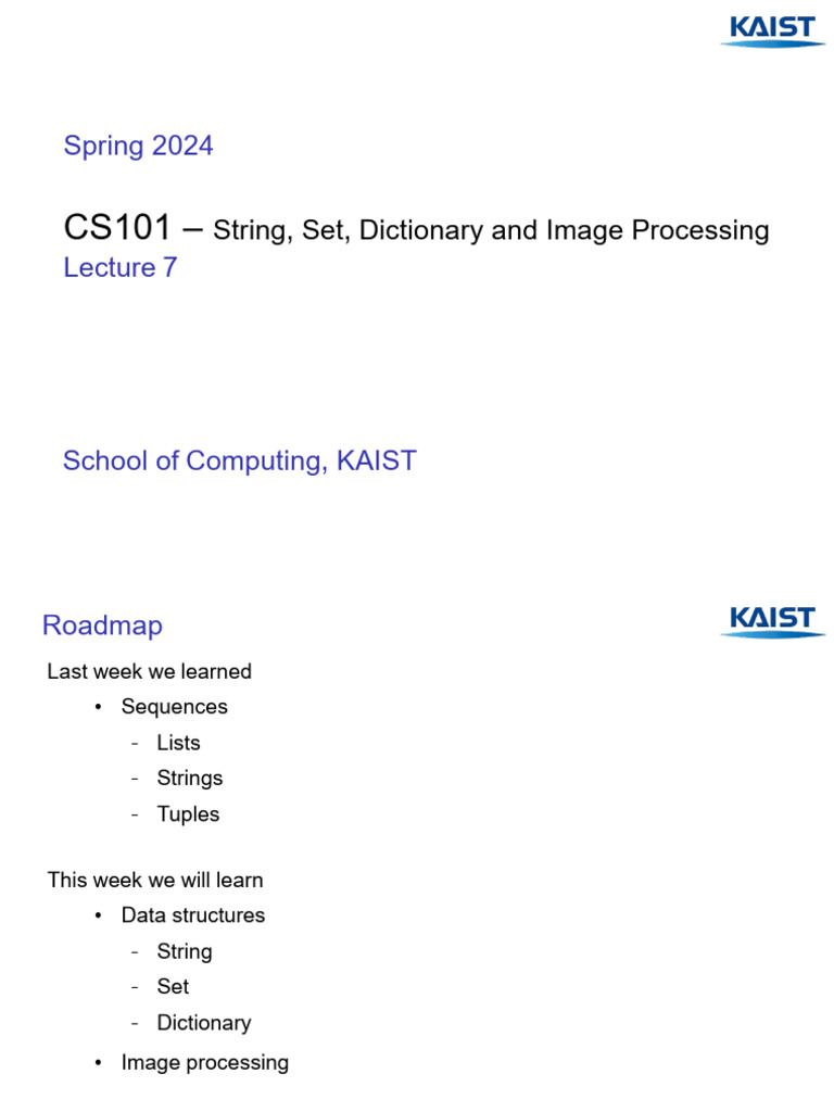 Lec 7 | PDF | String (Computer Science) | Computer Programming