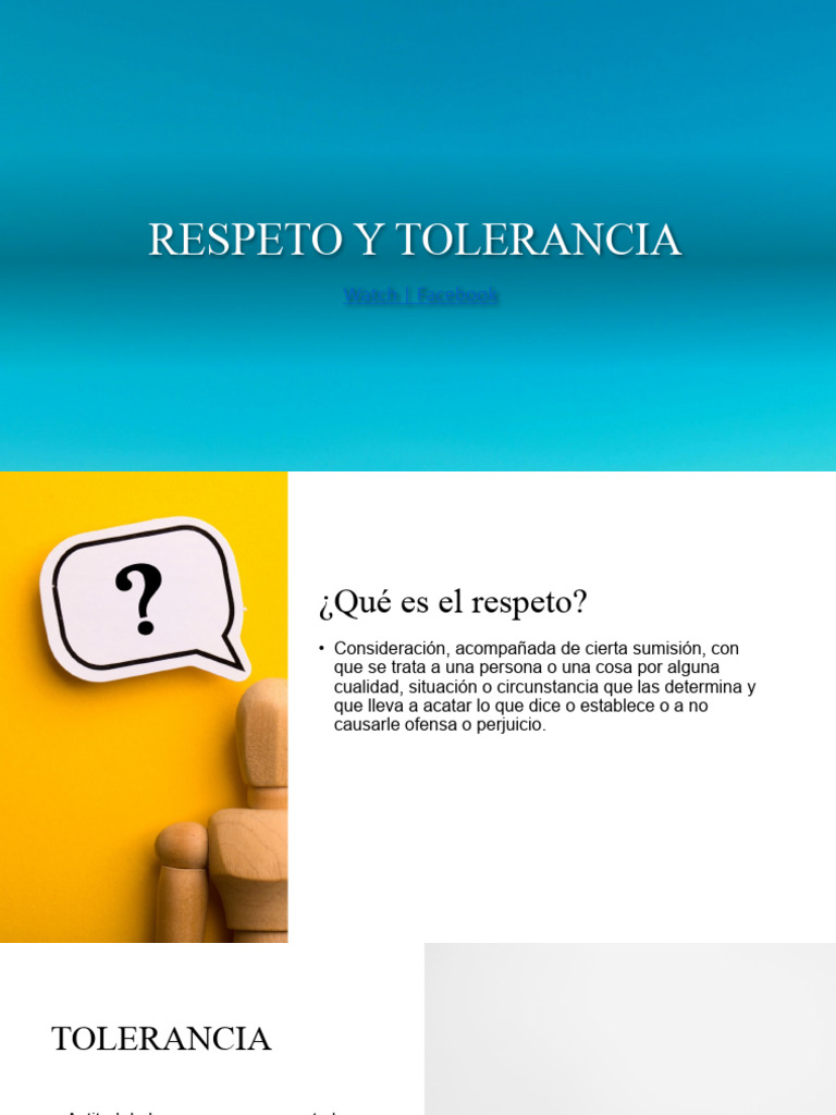 Respeto Y Tolerancia Pdf Tolerancia Orgullo