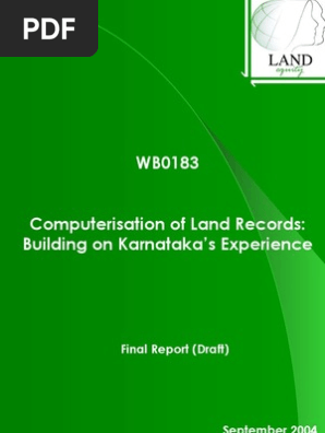 Computer Is At Ion Of Land Records Karnatakas Experience