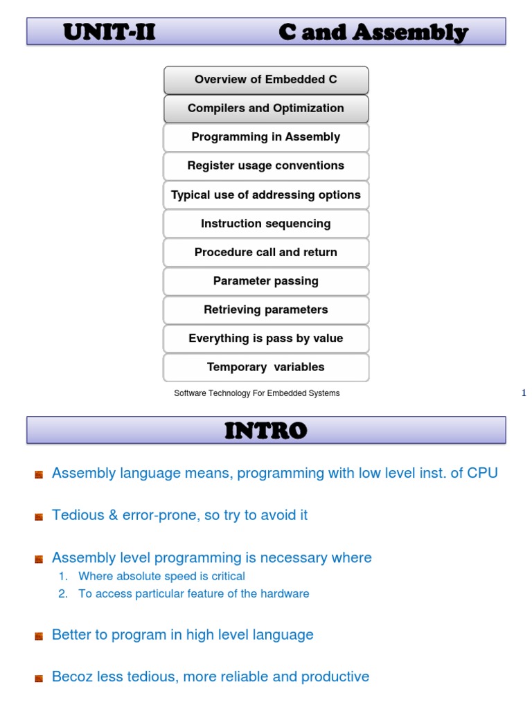 Embedded C and Assembly Programming Guide | PDF | Assembly Language ...