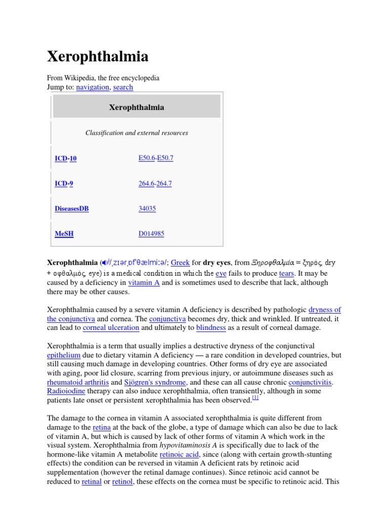 Xerophthalmia