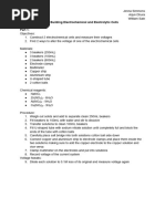 Copper Electroplating Experiment Guide | PDF