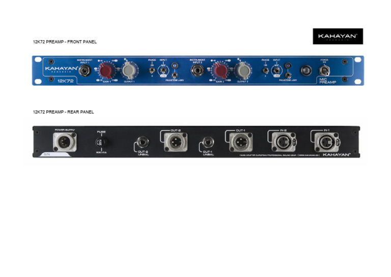 12K72 Front and Rear Panel | PDF