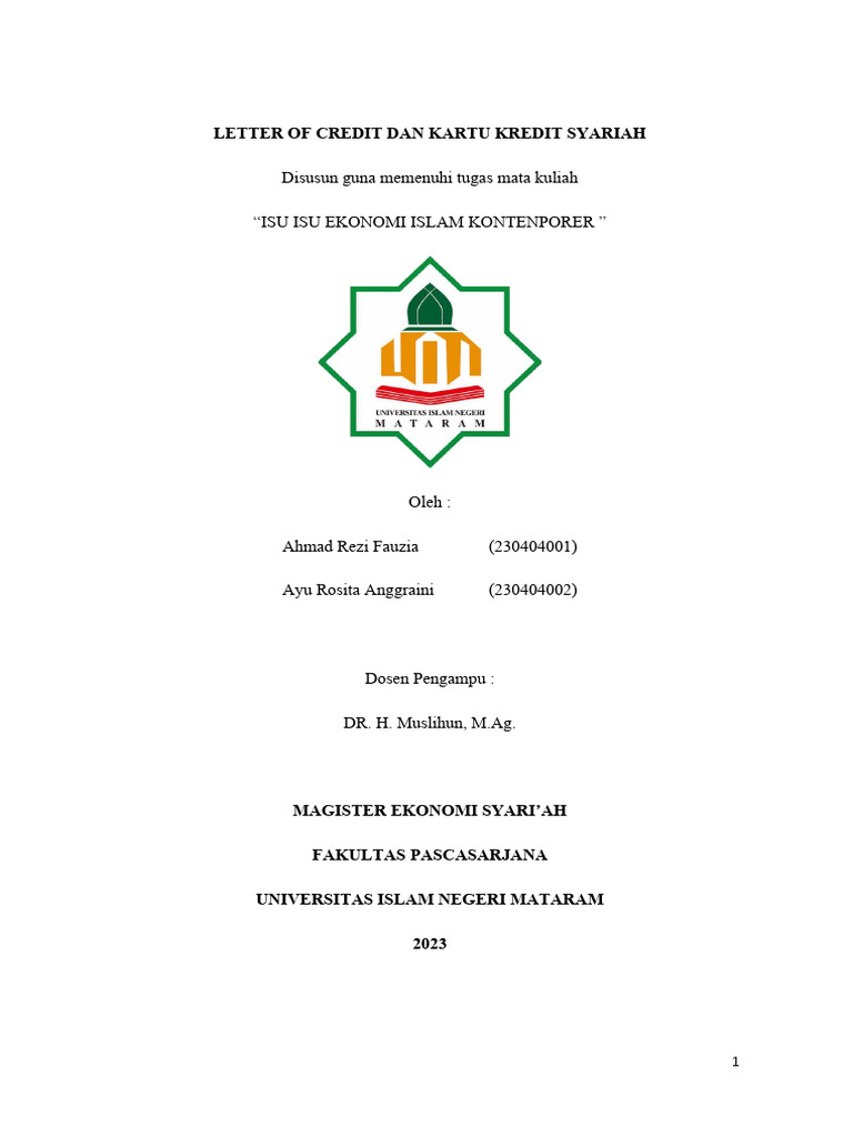 Kartu Kredit Syariah | PDF