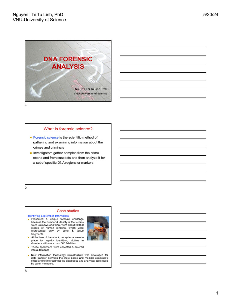 DNA Forensic Analysis Overview | PDF | Microsatellite | Dna Profiling