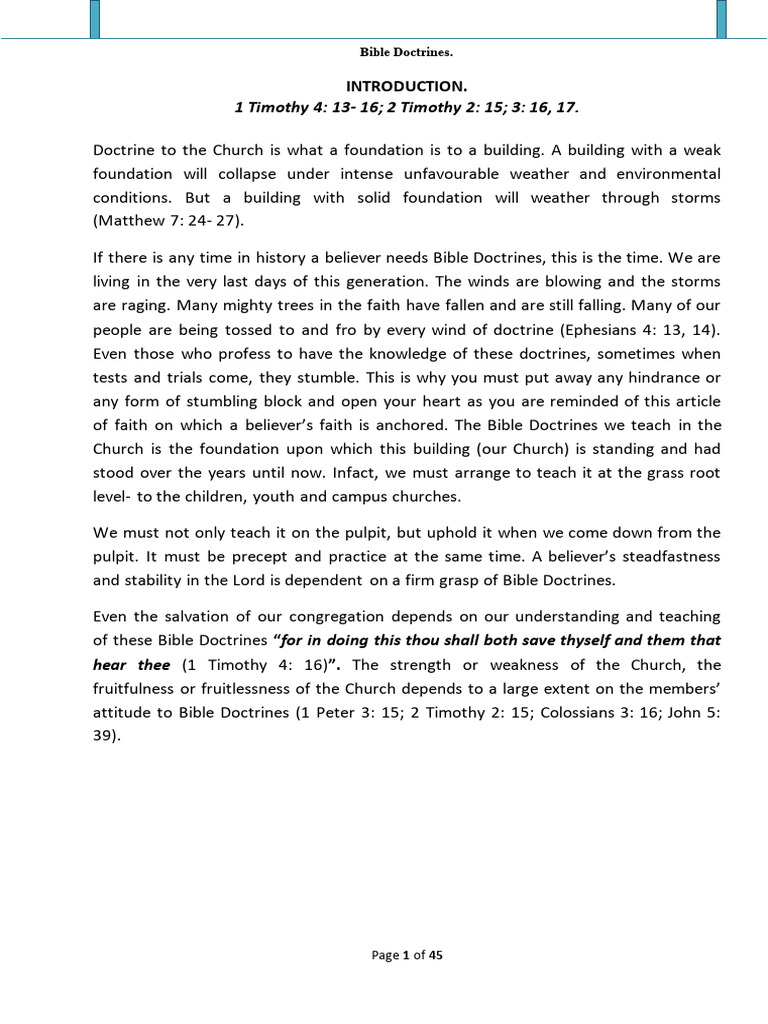 Understanding Bible Doctrines | PDF | Baptism | Justification (Theology)
