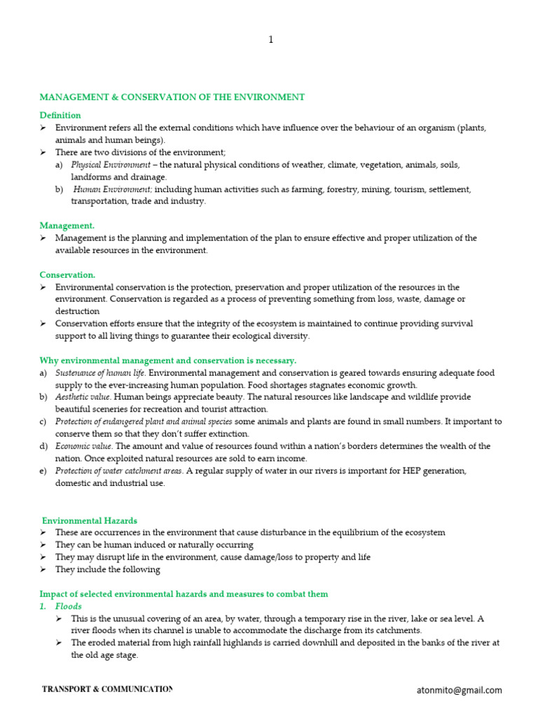11 Management Conservation Of Environment Pdf River