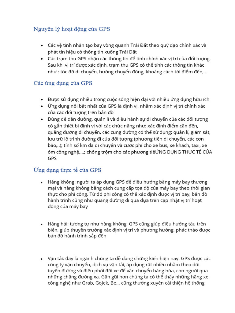 Nguyên Lý Ho T Đ NG C A GPS | PDF
