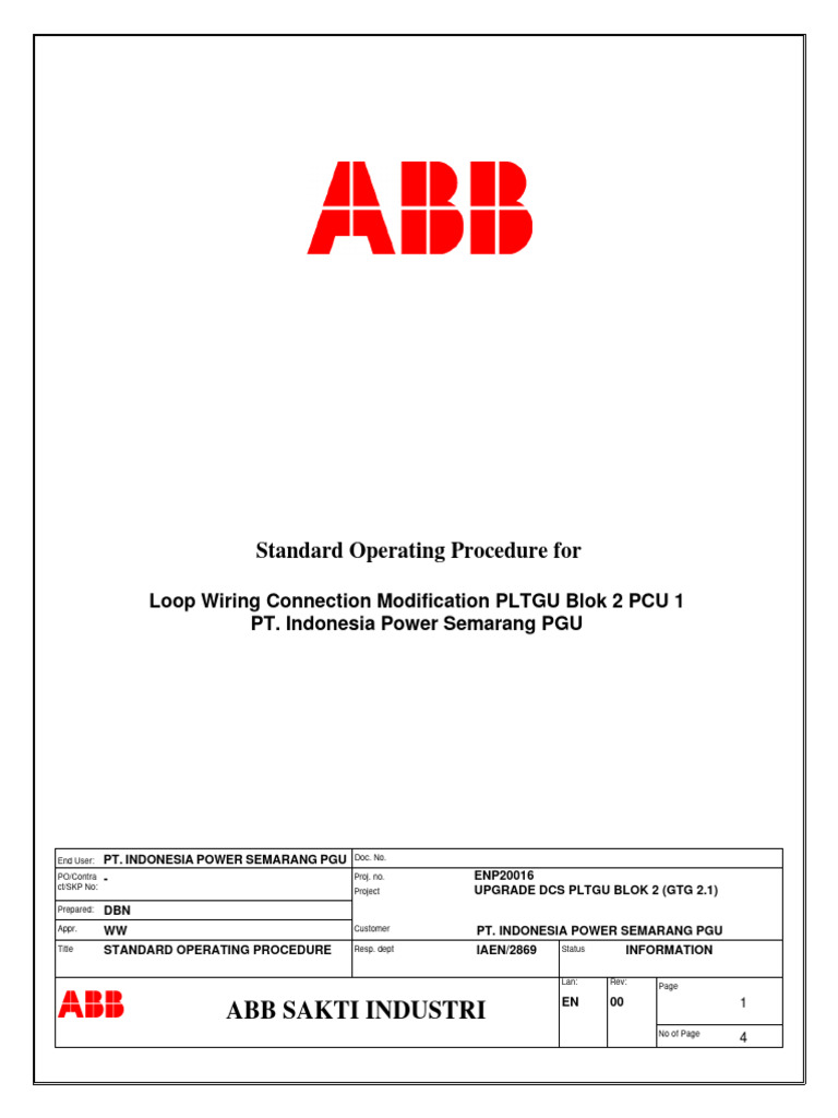 SOP Loop Wiring Connection Modification | PDF | Electrical Connector ...