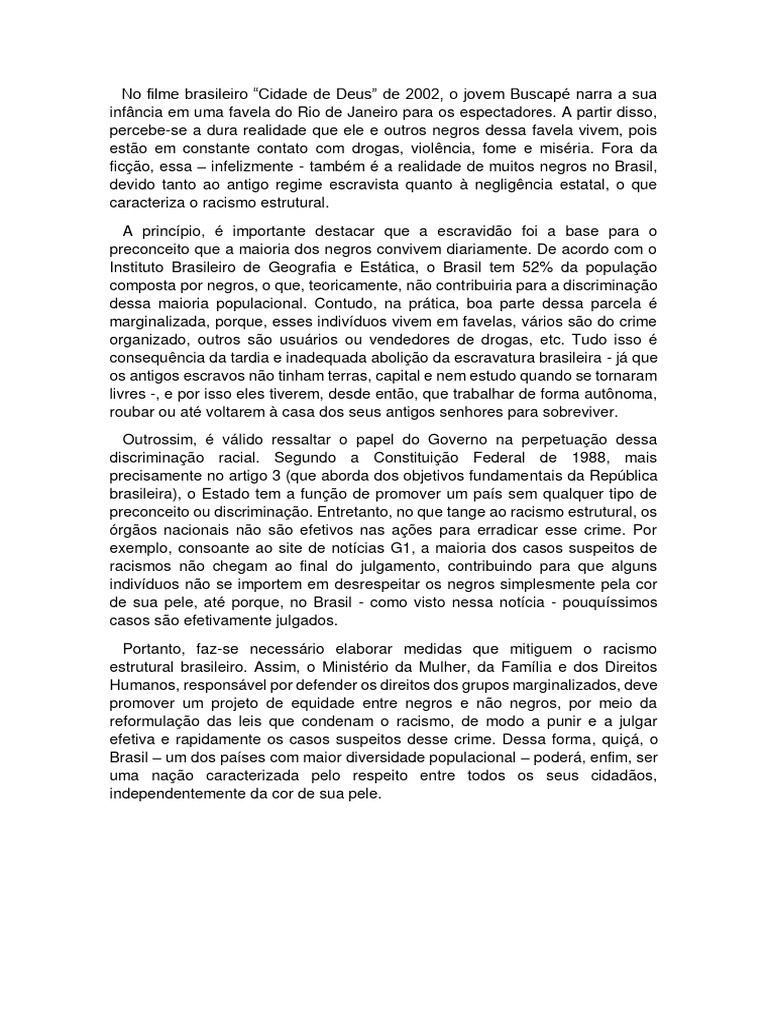 Racismo Estrutural Pdf Racismo Discriminação E Relações Raciais
