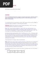 MMS1 Daily Maintenance Dosage Guide | PDF | Dose (Biochemistry) | Chemistry