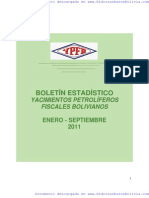 Boletin Estadistico YPFB Enero/Septiembre 2011
