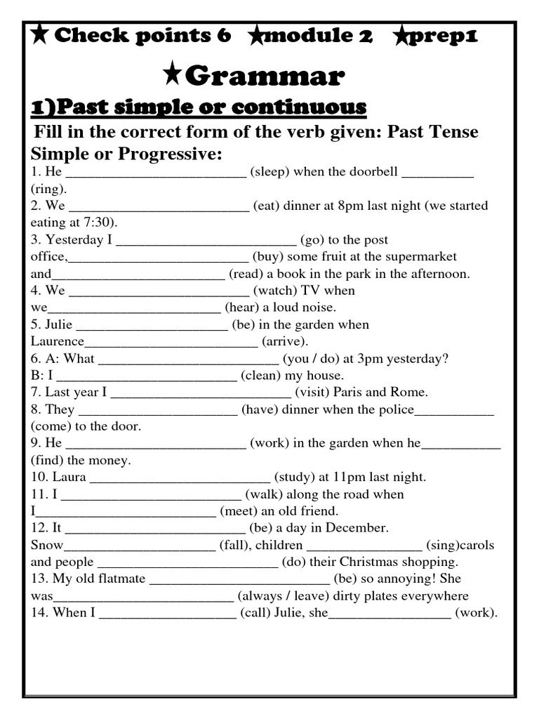 Check Point 6 Prep 1 | PDF | Language Arts & Discipline