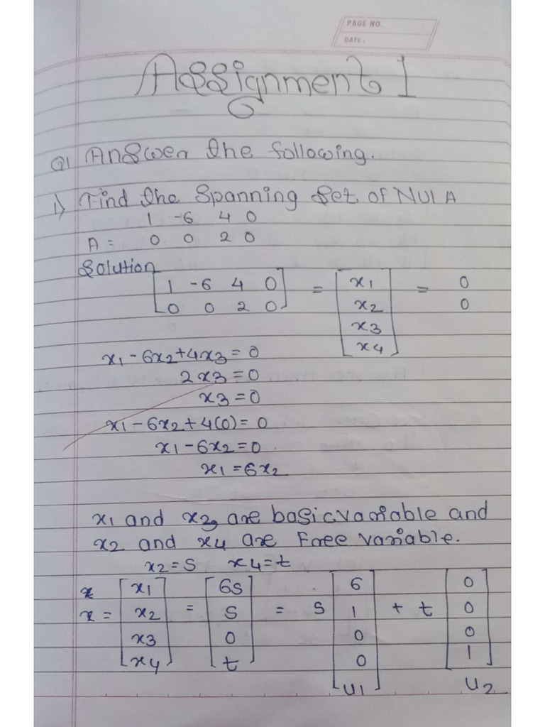 Linear Algebra Answers | PDF