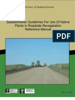 Canada Saskatchewan Guidelines For Use of Native Plants in Roadside Revegetation Reference Manual