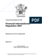 Financial Intermediaries Regulation 2007: Queensland