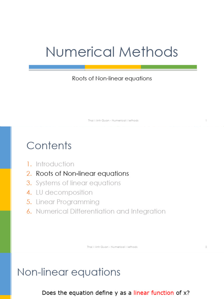 Non-linear Equation Roots Methods | PDF | Equations | Numerical Analysis