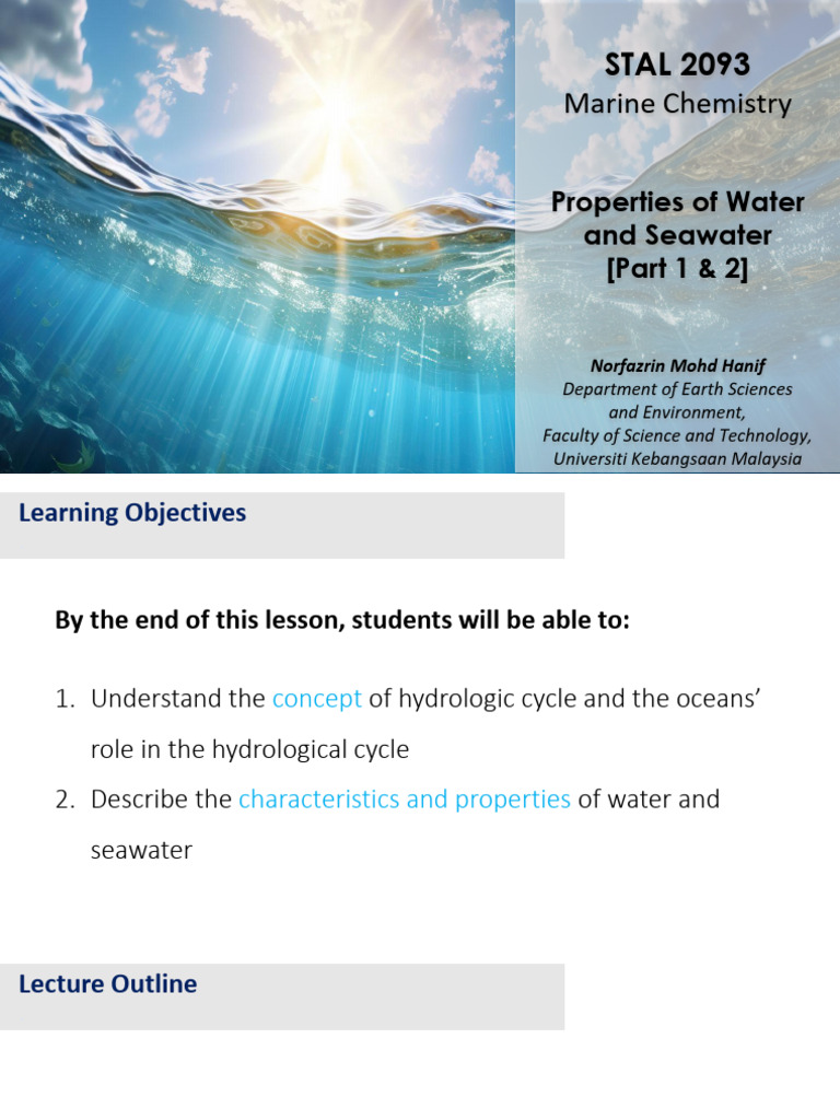 Teaching Slide L1 20232024 Physical And Chemical Properties Of