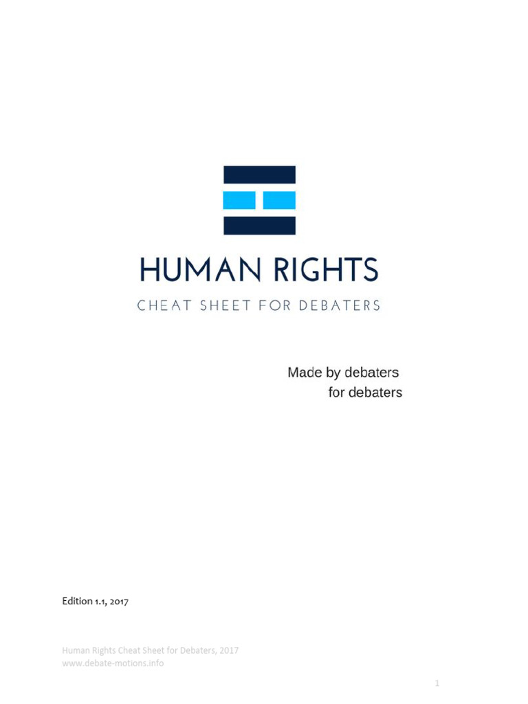 Human Rights For Debaters Cheat Sheet | PDF | International Criminal ...