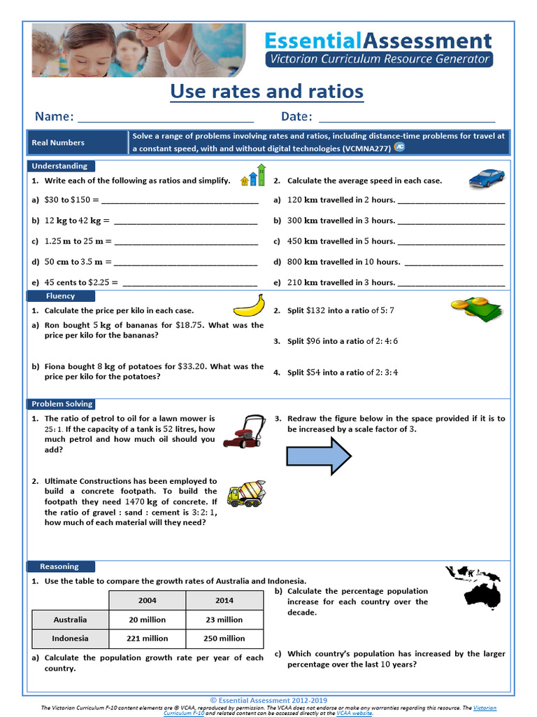 Rates and Ratios Problem Solving Guide | PDF | Science & Mathematics