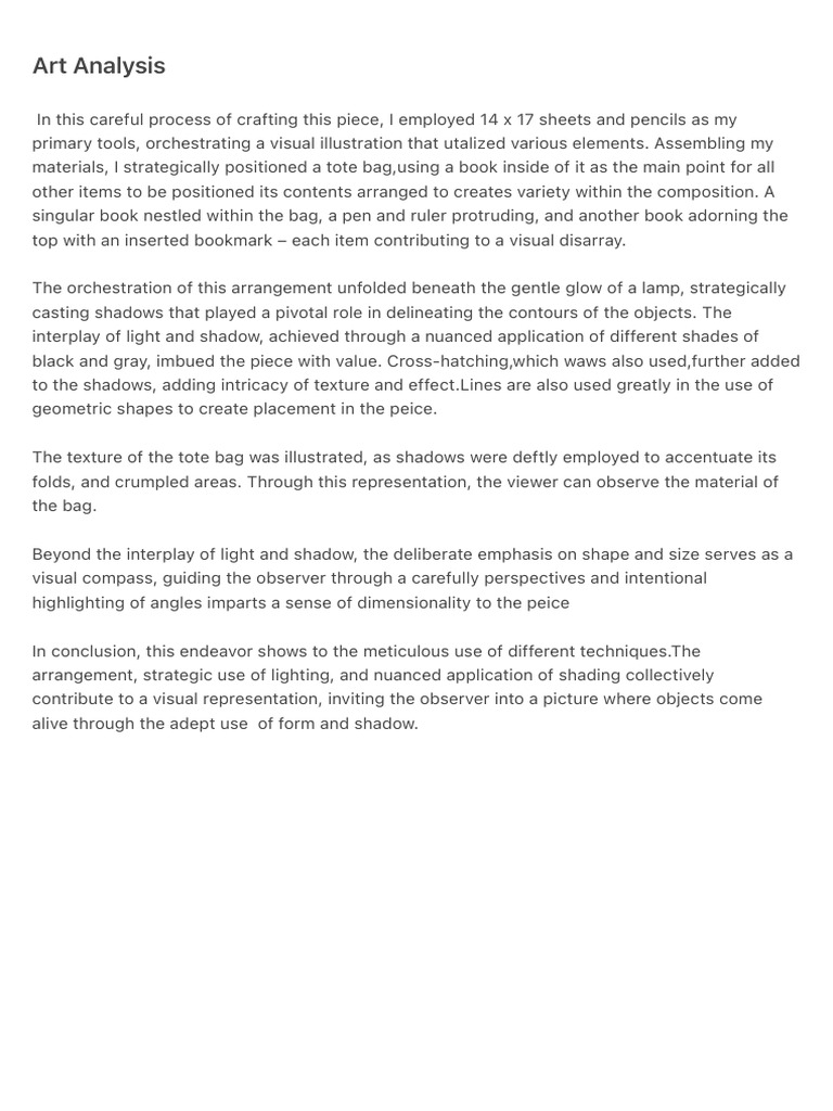 Art Analysis | PDF