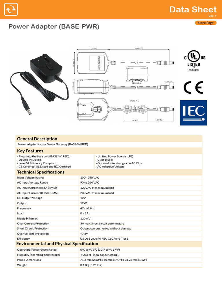 Datasheet BASE-PWR v2 | PDF