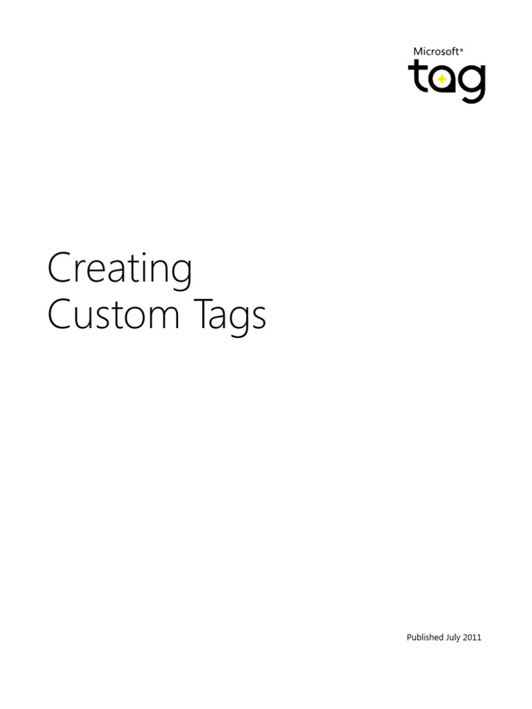 Creating Custom Microsoft Tags PDF Adobe Illustrator Tag (Metadata)