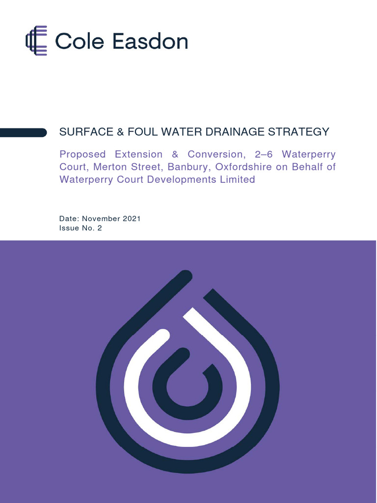 8271 Surface and Foul Water Drainage Strategy - Final | PDF | Storm ...