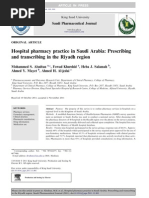 Download Hospital Pharmacy Practice in Saudi Arabia Prescribing and Transcribing in Riyadh Region by Fowad Khurshid SN74125425 doc pdf