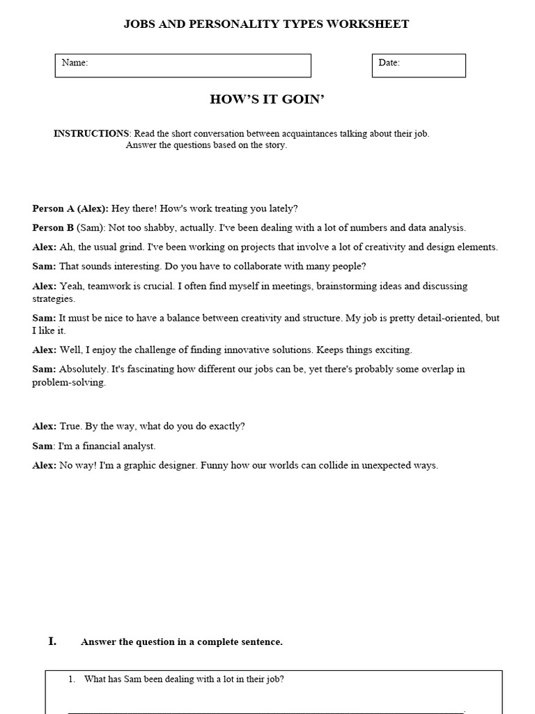 Career Exploration Worksheet | PDF | Creativity | Brainstorming
