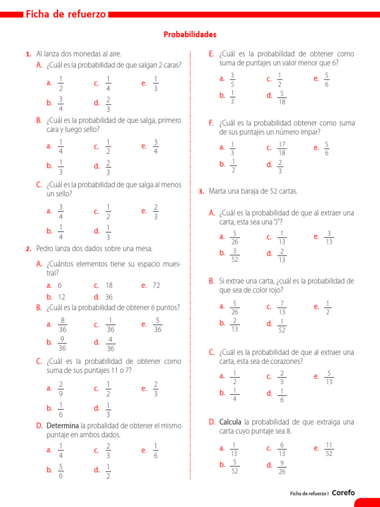 Probabilidades en Juegos de Azar | PDF | Probabilidad