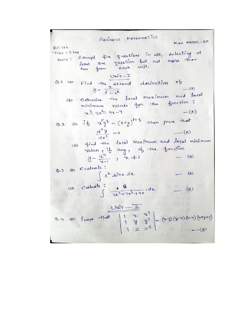 Business Mathematics | PDF