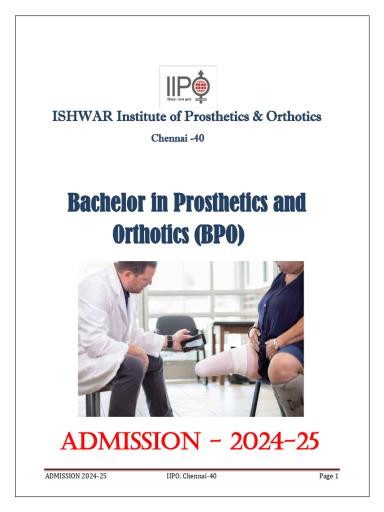 BPO Admission 2024-25 at IIPO Chennai | PDF | University And College ...