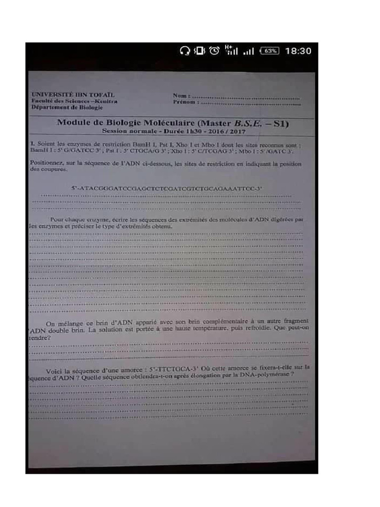 Exames Bio - Mol | PDF